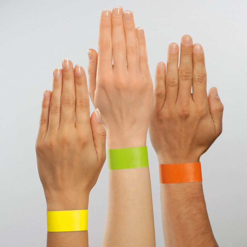 Sigel Event-Armband – 25 × 255 mm, Neongrün, Kunststoff, fortlaufend nummeriert – 120 Stk