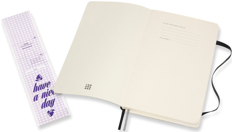 Moleskine Notizbuch, 130 × 210 mm, liniert, Leimbindung, Softcover, 400 Seiten, 70 g/m² – schwarz