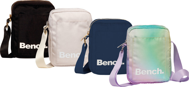 Bench City Girls Mini Umhängetasche – 1 l, Nylon, Schwarz, 14 × 19 × 5 cm