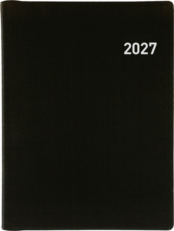 Biella Technikus 4 Agenda – 1 Tag/Seite, Spiralbindung, 10,1 × 14,2 cm, 2027, 1-h-Takt, Schwarz, FSC