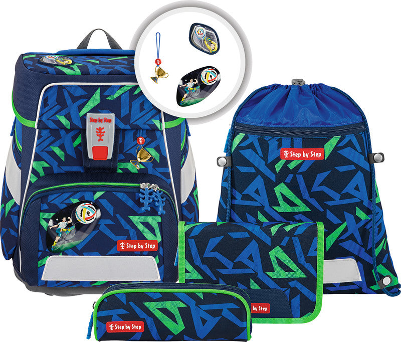 Step by Step Schulrucksack-Set Space – 5-teilig – Soccer Ben – Recycelte Materialien