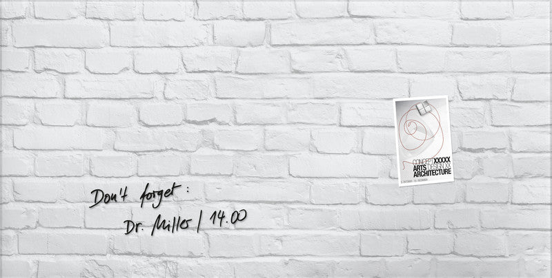 Sigel Whiteboard – 91 × 46 cm, Glas, magnetisch, Wandmontage, inkl. Magnete, Montagesatz