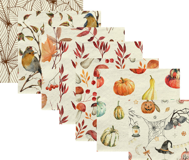 Fasana Servietten Pumpkin Love – 33 × 33 cm – 2-lagig, Tissue – 20 Stk., FSC