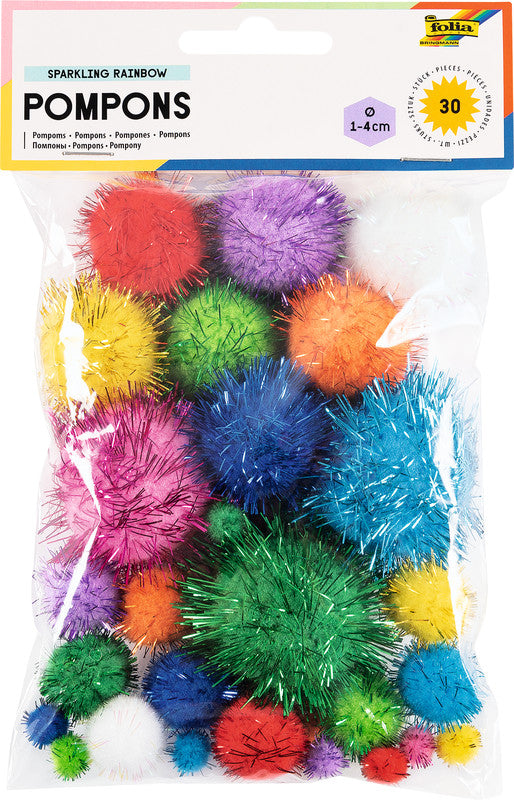 Folia Pompons – sortiert – 30 Stück