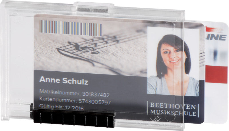 Durable Ausweishalter – für Betriebs- und Sicherheitsausweise – 87 × 54 mm, Kunststoff, transparent – 10 Stück