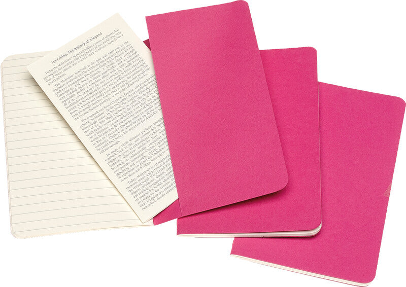 Moleskine Notizheft – 90 × 140 mm – Fadenheftung, 16 herausnehmbare Seiten, abgerundete Ecken, pink, FSC