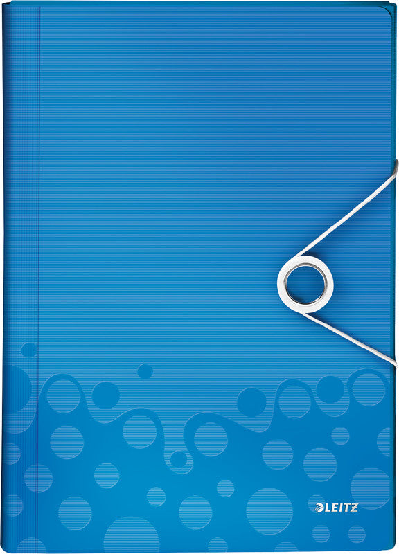 Leitz Sammelmappe für A4, Kunststoff, Blau, mit Gummizug