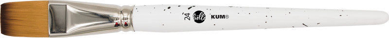 Kum Pinsel – weiss, Holzschaft, Synthetikhaare, Länge 142 mm, 1er-Pack, Aluminiumzwinge, flach