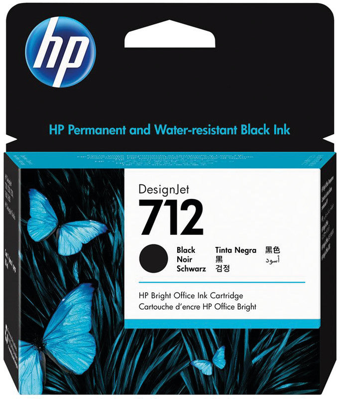 HP Tintenpatrone 712, Schwarz – für Inkjetdrucker und Multifunktionsgeräte