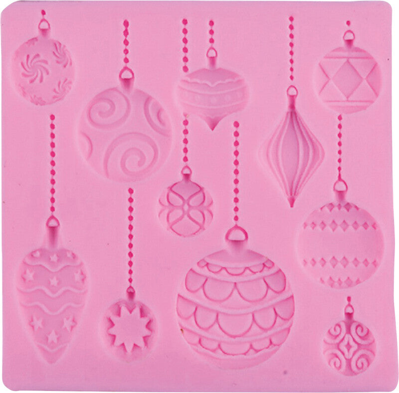Stafil Silikonform Weihnachtskugeln – 11 Stück – Pink – 105 × 105 × 10 mm