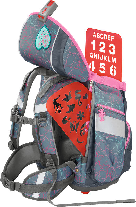Step by Step Schulrucksack-Set 2in1 Plus – 6-teilig – Glitter Heart Hazle