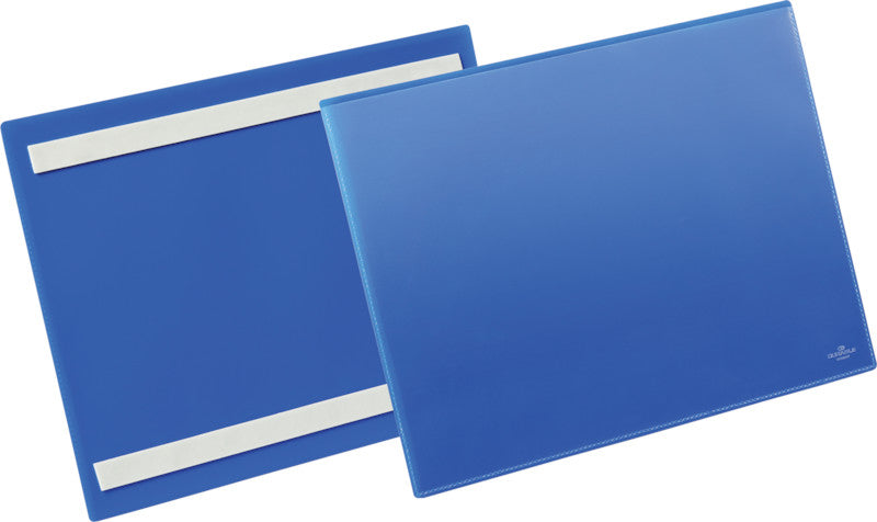 Durable Kennzeichnungstaschen – 297 × 210 mm, blau, Kunststoff, selbstklebend