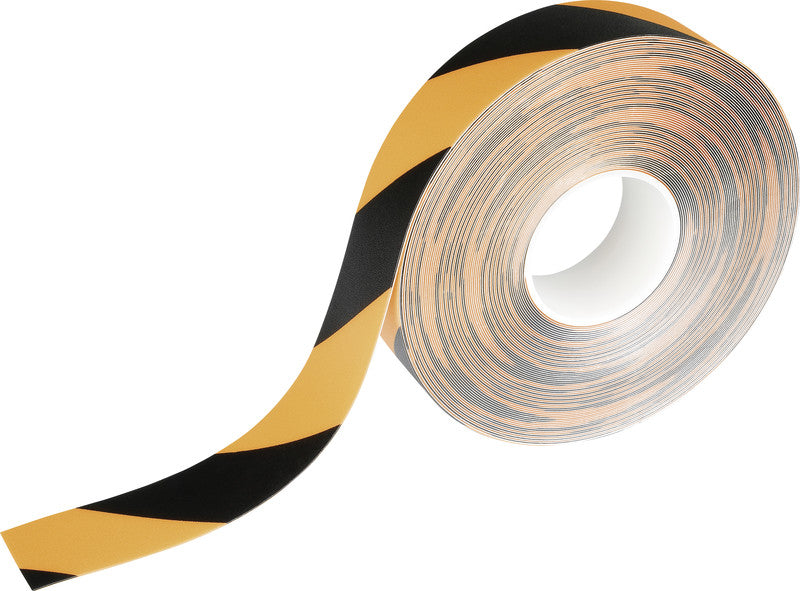 Durable Vinylband Duraline 2 Colour – 50 mm × 15 m, gelb/schwarz, wiederablösbar