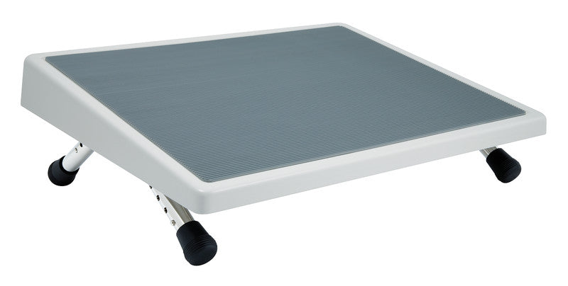 Wedo Fussstütze EDV – 45 × 35 × 7 cm, Stahlblech, Lichtgrau