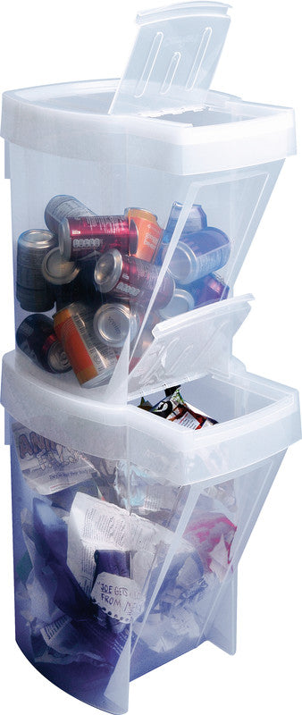 Really Useful Boxes Recyclingbox – 32 l – Kunststoff, transparent – B × H × T 460 × 435 × 340 mm