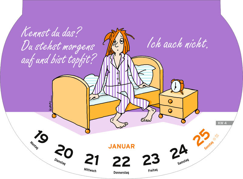 Heye Lesekalender Dumme Sprüche 2026 – 28,7 × 21 cm – 1 Woche/Blatt – d – mit Aufhänger
