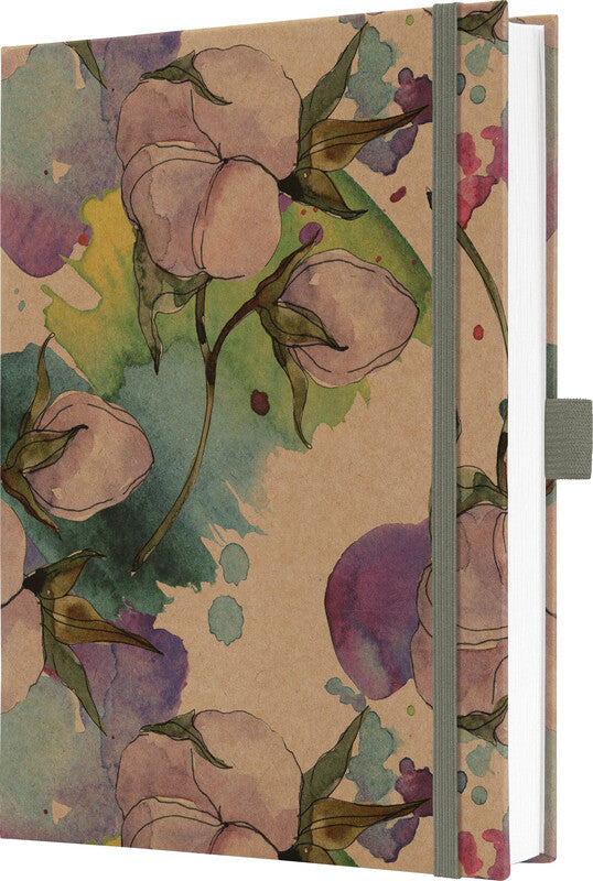 Sigel Notizbuch A5, liniert, Fadenheftung, Karton, 192 Seiten, 100 g/m² – mehrfarbig