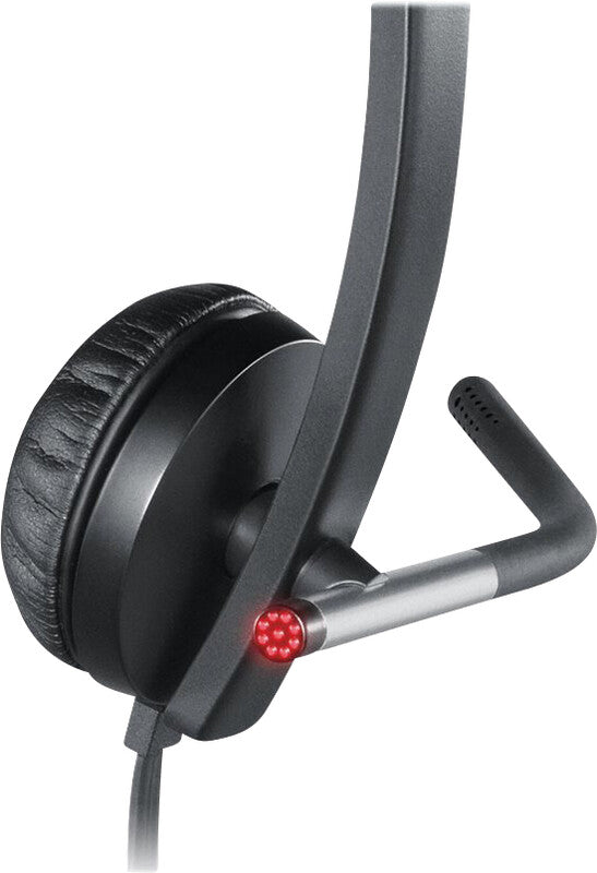 Logitech H650e – Duo Headset – USB‑A, Rauschunterdrückendes Mikrofon, Stummschalter – Schwarz
