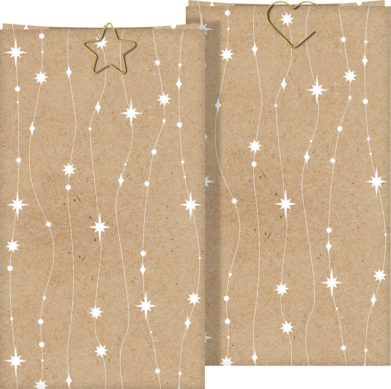 Braun + company Geschenktüte – Glitzerkette – gefüttert, Mattkaschierung – 120 × 210 × 60 mm
