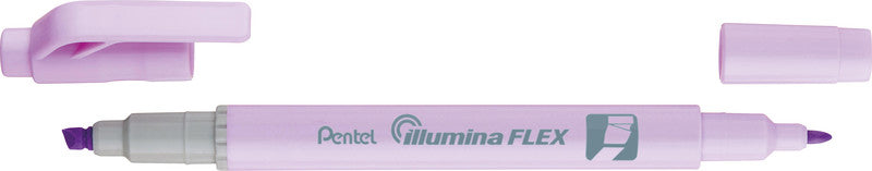 Pentel Illumina Flex Textmarker – Pastellviolett, Keil/Fein 1,5–3,5/1 mm, nachfüllbar