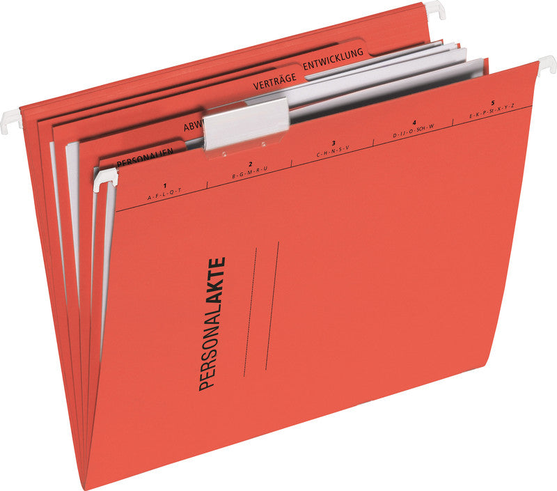 Pagna Hängeordner für A4 – Karton, Rot, 345 × 245 mm, mit Vordruck