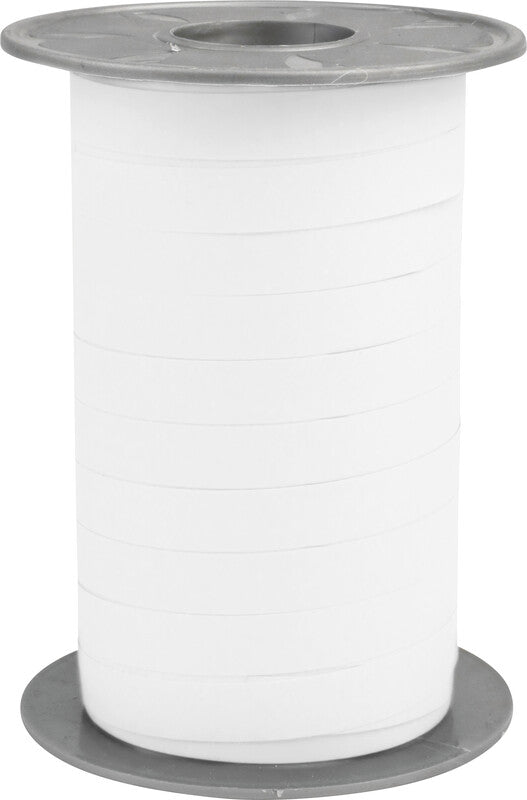 Präsent Geschenkband – Opak – 10 mm × 200 m – Kunststoff, weiss – recyclingfähig