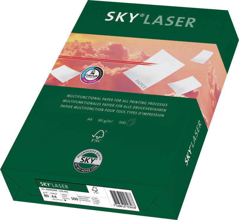 Schneidersöhne Kopierpapier – A4, 80 g/m², hochweiss – für Inkjet/Laser/Kopierer – FSC – 500 Blatt