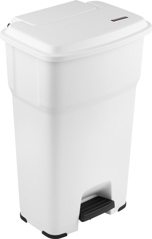 Rothopro Abfallcontainer – 60 l – mit Deckel – Kunststoff, Polarweiss – B × H × T 390 × 690 × 390 mm