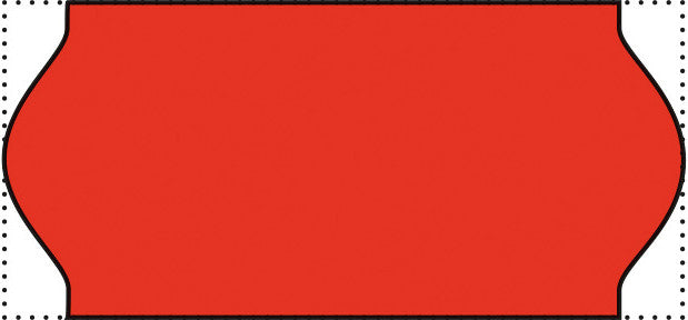 Preisauszeichnungsetiketten – 26 × 12 mm, wiederablösbar, fluoreszierend orange, Rolle 1'500 Stk, für SATO, AVERY, HANDY