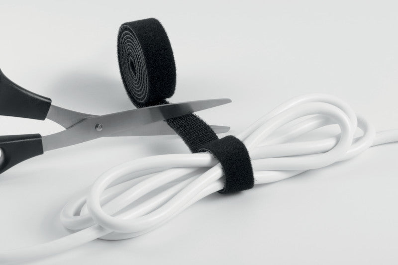 Durable Cavoline Klett-Kabelbinder – 2 mm × 1,00 m, Kunststoff, Schwarz, zuschneidbar, recyclingfähig