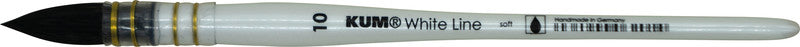 Kum Pinsel French Aquarell – perlmuttfarben, Holzstiel, synthetische Haare, Länge 155 mm, Aluminiumzwinge