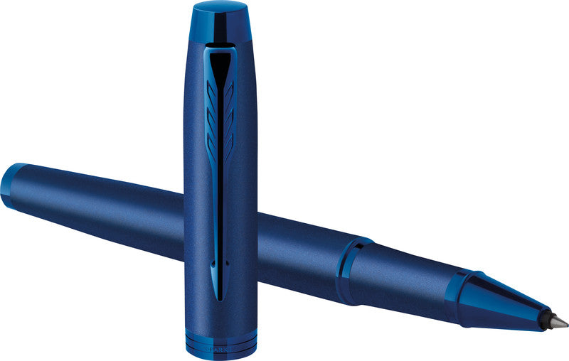Parker IM Monochrome – Tintenroller, mit Kappe, 0,5 mm, schwarz, für Linkshänder