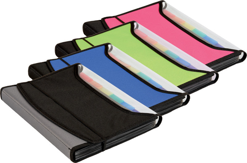Dufco Sammelmappe für A4, Nylon, Schwarz, mit Gummizug
