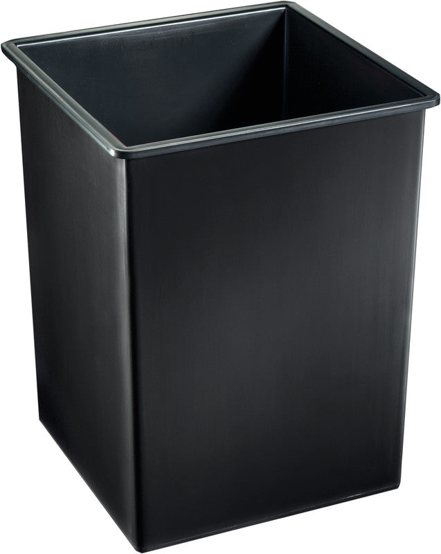 Zwingo Abfallcontainer Quadro – 16 l – ohne Deckel – Kunststoff, schwarz – B × H × T 260 × 330 × 260 mm
