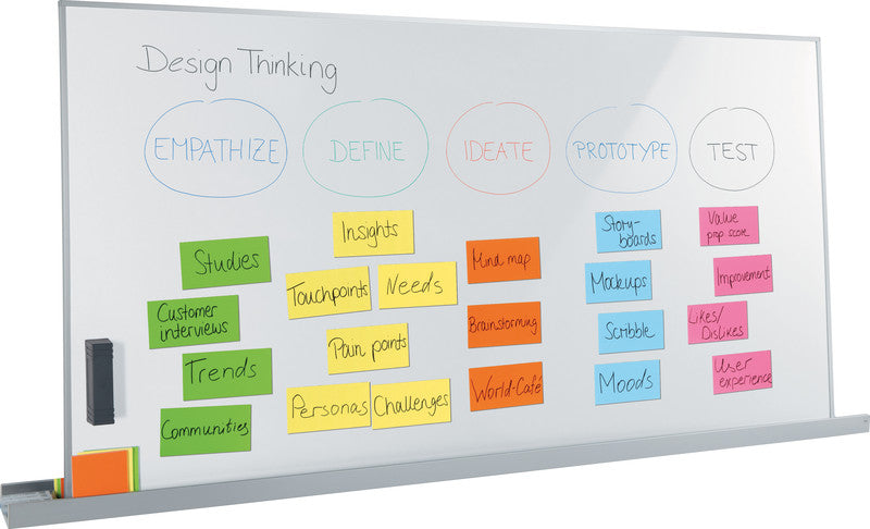 Sigel Whiteboard – 90 × 180 cm, Metall, magnetisch, Aluminiumrahmen, mobil, beidseitig