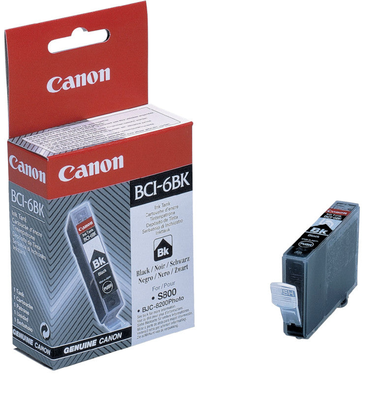 Canon Tintenpatrone BCI-6BK, Schwarz, 210 Seiten