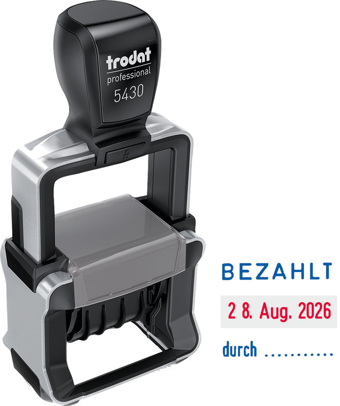 Trodat Motivstempel Printy 5430 – selbstfärbend, Metall, 41 × 26 mm, Deutsch