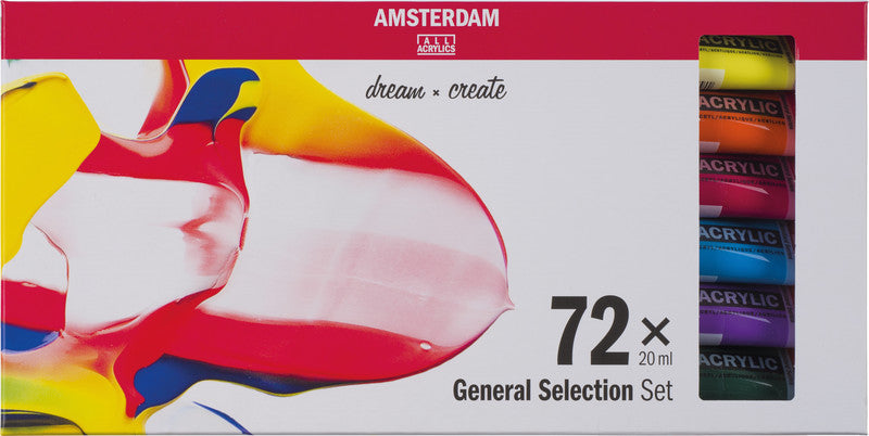 Royal Talens Amsterdam – Acryl Standard – Acrylfarbe – Set – 72 Farben, 72 × 20 ml