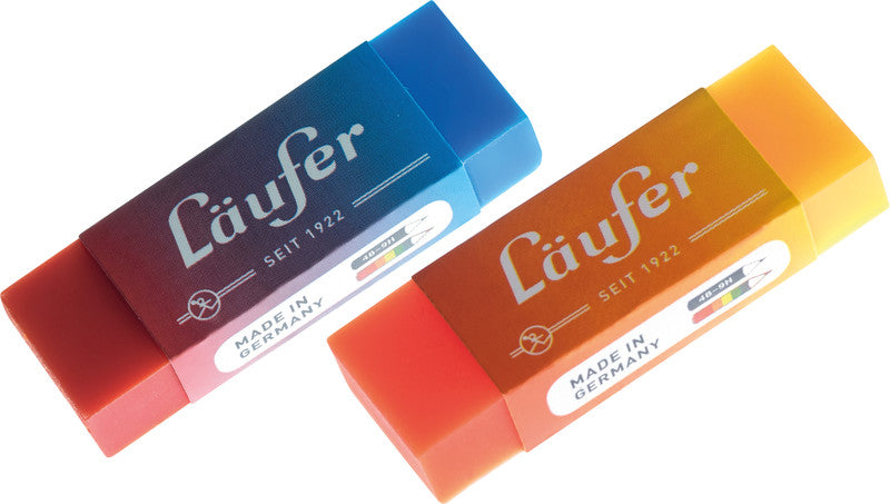 Läufer Radierer – für Bleistifte und Farbstifte – 65 × 12 × 21 mm – Kunststoff – sortiert