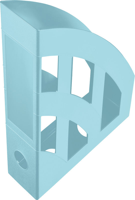 Helit the bridge Economy Stehsammler C4 – 75 mm, hellblau, Kunststoff