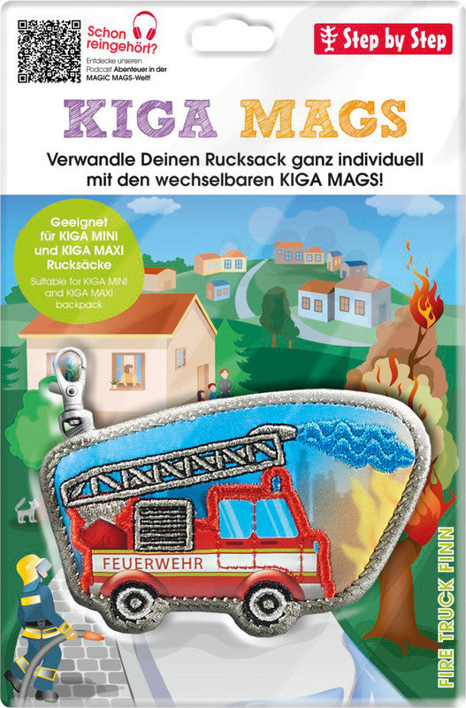 Step by Step Magic Mags Magnet-Applikation – Feuerwehrauto Finn – für Mini, Maxi