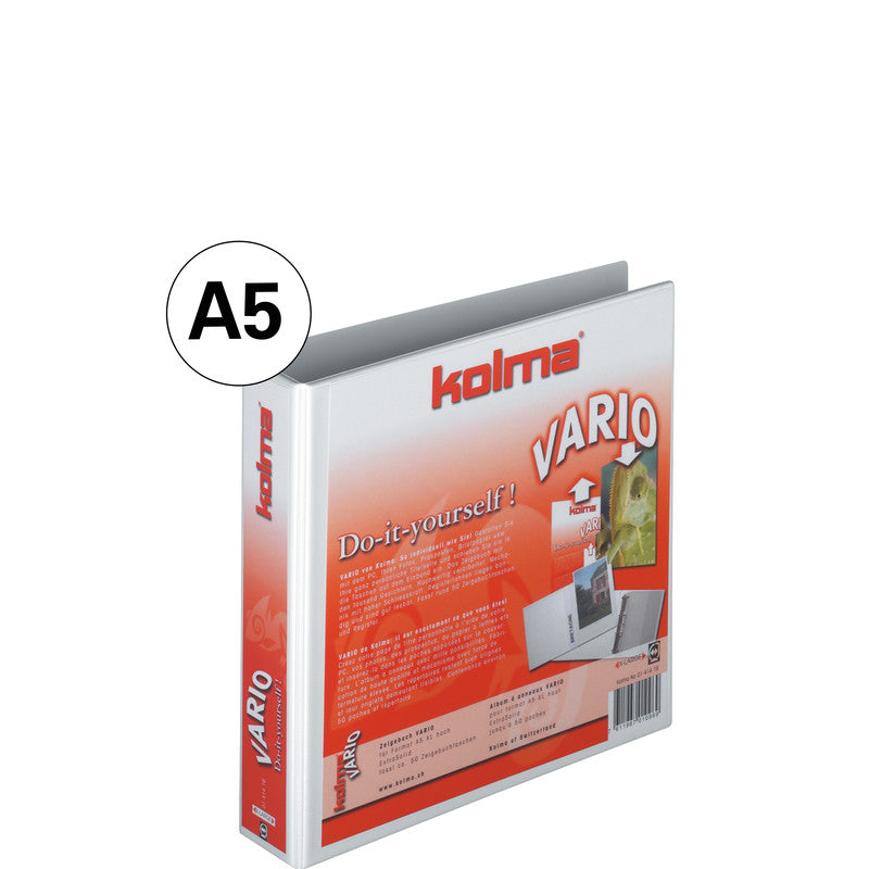 Kolma Sichtbuch – A5, mit Fronttasche, weiss, Kunststoff