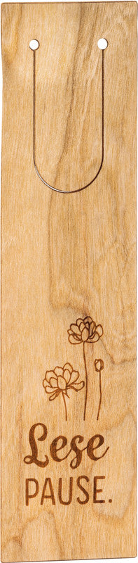 Brunnen Verlag wood-art Lesezeichen – Kirschholz, 15 × 4 cm, sortiert, handgemacht, eingelasert