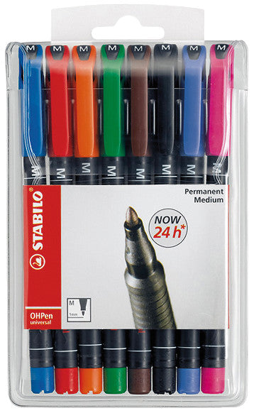 Stabilo Permanent-Marker für OHP-Folien – sortiert, 8er