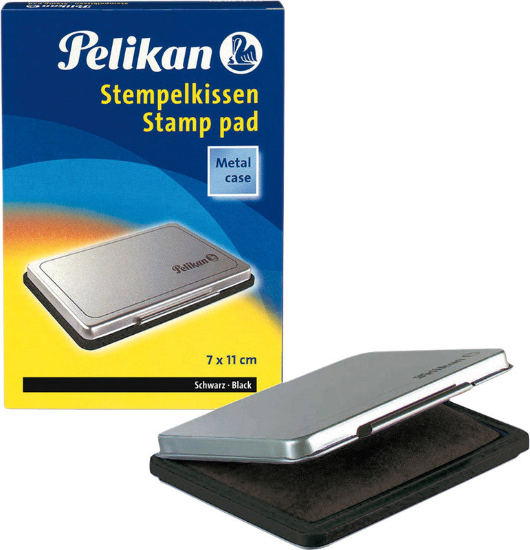 Pelikan Stempelkissen – Metall, 110 × 70 mm, Schwarz, getränkt