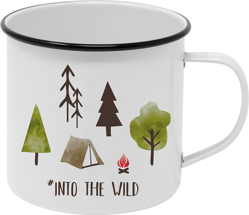 Ppd Sayings Into the Wild Tasse – 0,40 l, Metall, Mehrfarbig, Nicht spülmaschinenfest