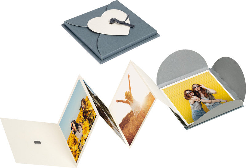 Walther Leporello – grau – 120 × 120 mm
