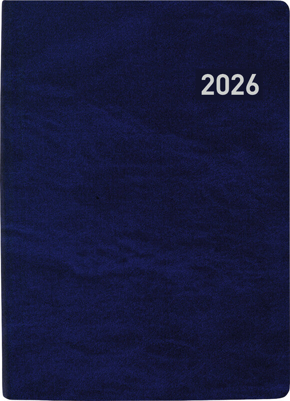 Biella Technikus Agenda – 1 Tag pro Seite, gebunden, 10,1 × 14,2 cm, 2026, 1-Stunden-Takt, Dunkelblau, FSC