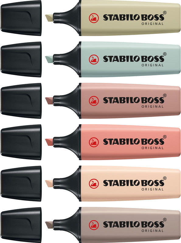 STABILO Textmarker – BOSS ORIGINAL NatureColors, Gehäuse aus recyceltem PP, Meissel 2–5 mm