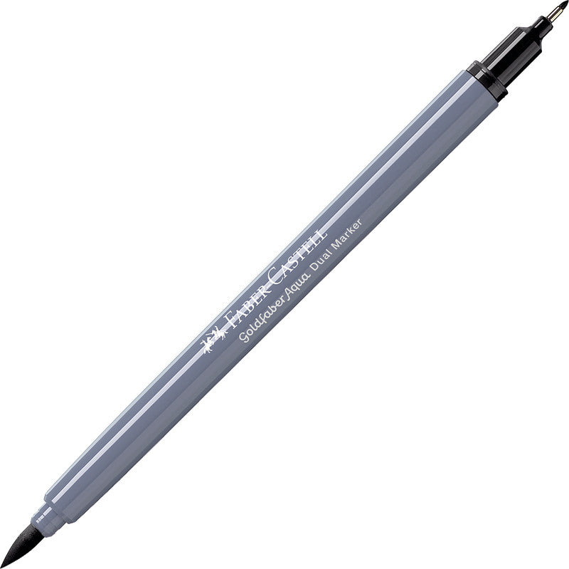 Faber-Castell Brush Pen Goldfaber Aqua – Feinspitze 0,6 mm, Pinselspitze – Schwarz – wasservermalbar